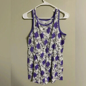 Jurassic World Girls Size XXL Dinosaur Romper New NWT Universal Studios Purple